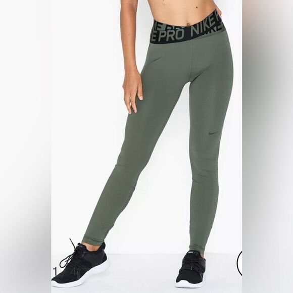 Nike Pro Intertwist 2.0 L olive green leggings sz XL - Picture 1 of 10